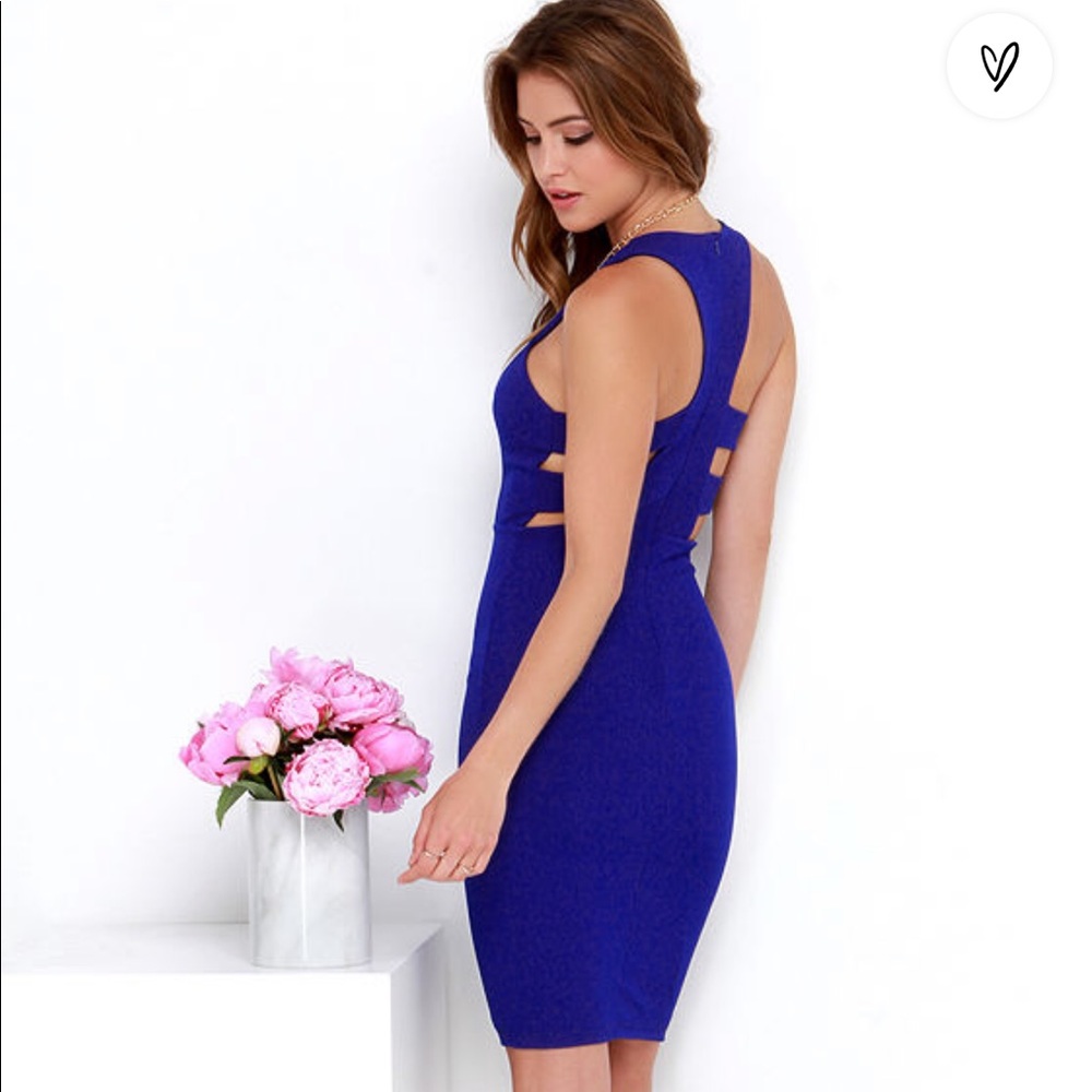Lulu’s Royal Blue Bodycon Midi Dress